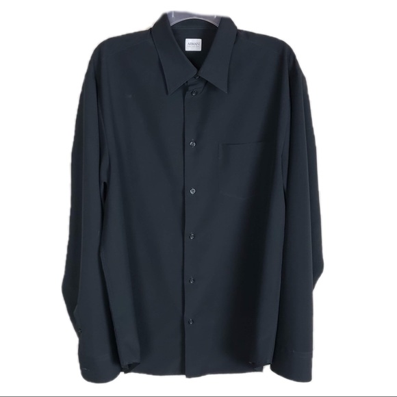 Armani Collezioni Other - ARMANI COLLEZIONI Black button down shirt size XL